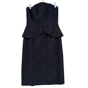 white house black market peplum dress White House Black Market Classic Black Peplum Dress Sz 00 Party Cocktail